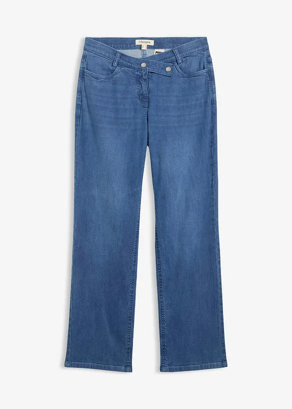Loose Straight-Jeans, Mid Waist,Bio-Baumwolle, bonprix