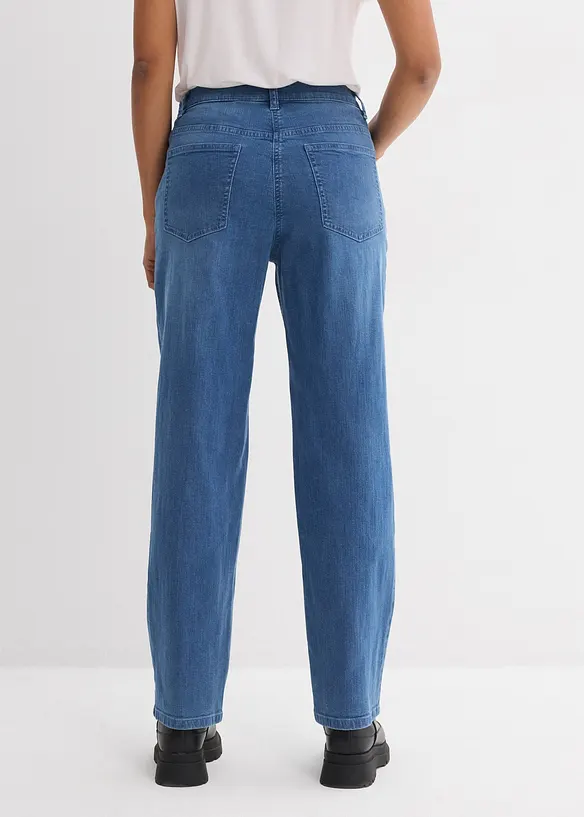 Loose Straight-Jeans, Mid Waist,Bio-Baumwolle, bonprix