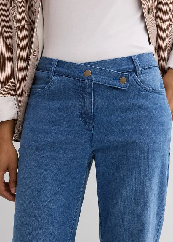 Loose Straight-Jeans, Mid Waist,Bio-Baumwolle, bonprix