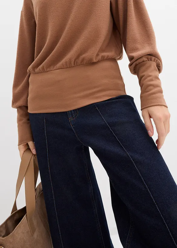 T-shirt manches longues doux avec viscose, bonprix