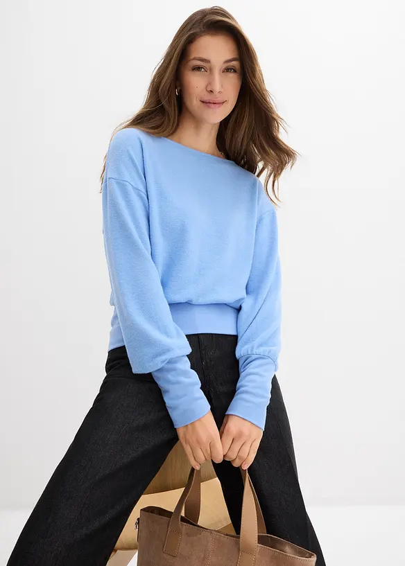 T-shirt manches longues doux avec viscose, bonprix