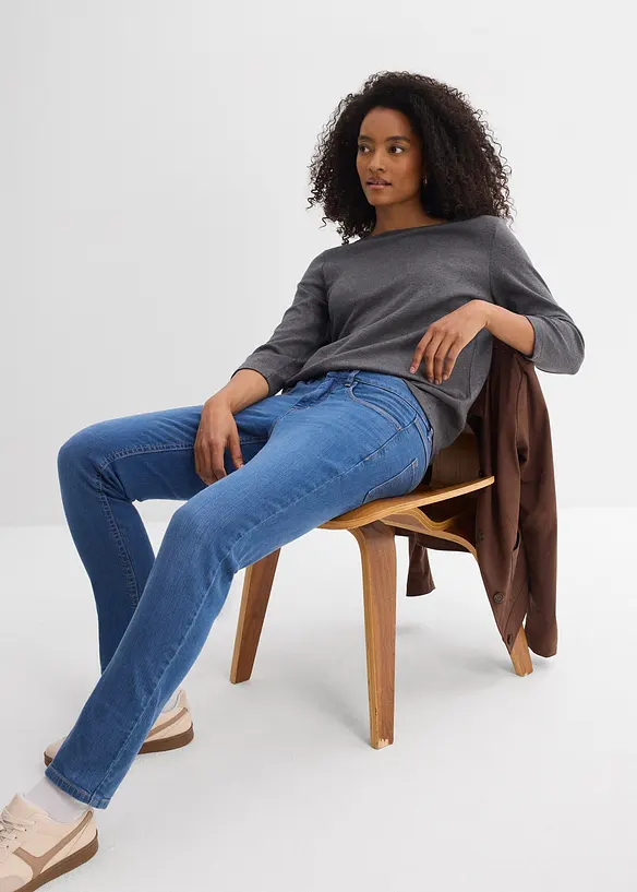 Jean slim taille mi-haute, bonprix