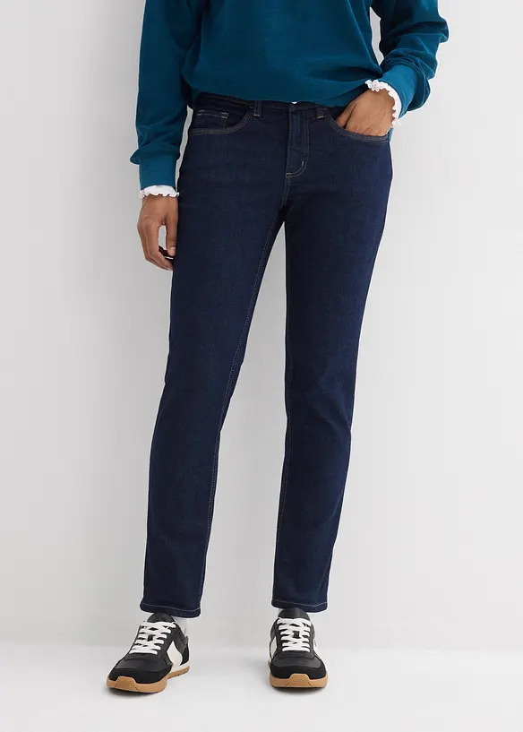 Slim-Fit-Jeans, Mid Waist, Bio-Baumwolle, bonprix