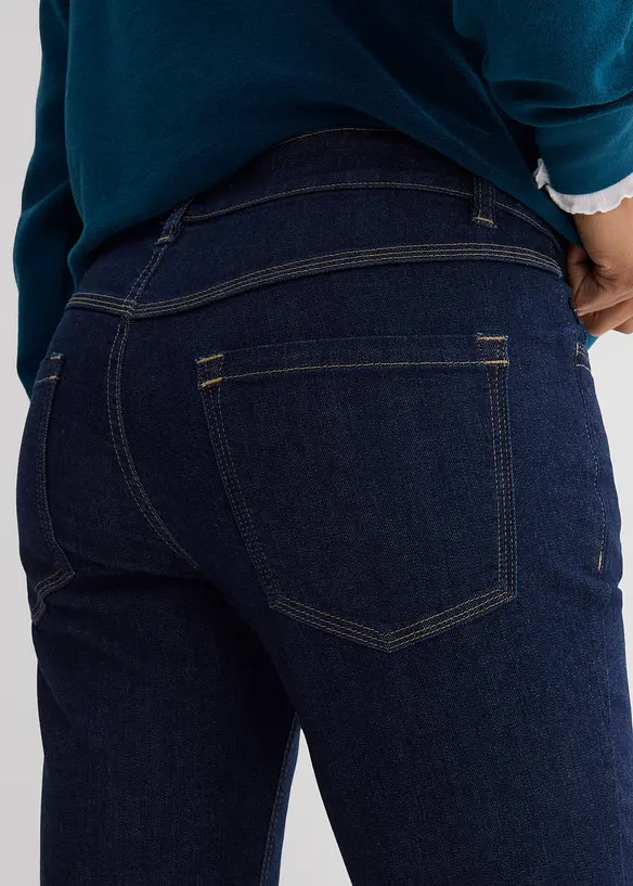 Slim-Fit-Jeans, Mid Waist, Bio-Baumwolle, bonprix