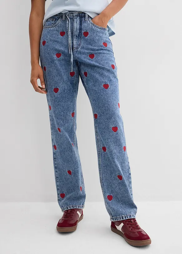 Loose Straight-Jeans High Waist, bonprix