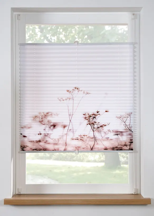 Store pliss&eacute; avec imprim&eacute; v&eacute;g&eacute;tal, bonprix