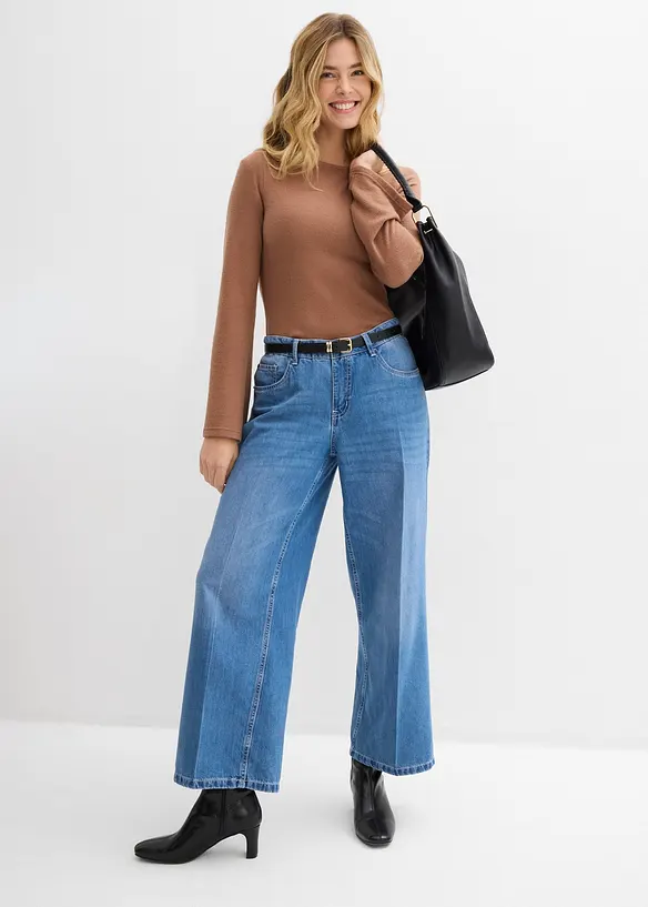 Langarmshirt aus softem Viskose-Mix, bonprix