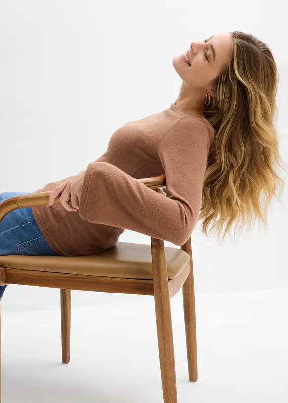 Langarmshirt aus softem Viskose-Mix, bonprix