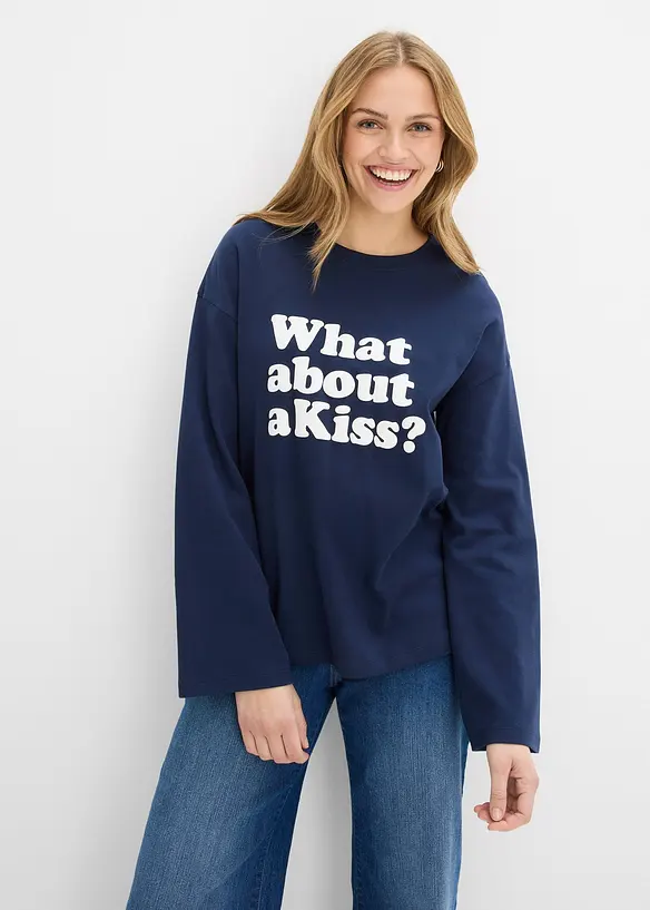 T-shirt manches longues en coton &eacute;pais, bonprix