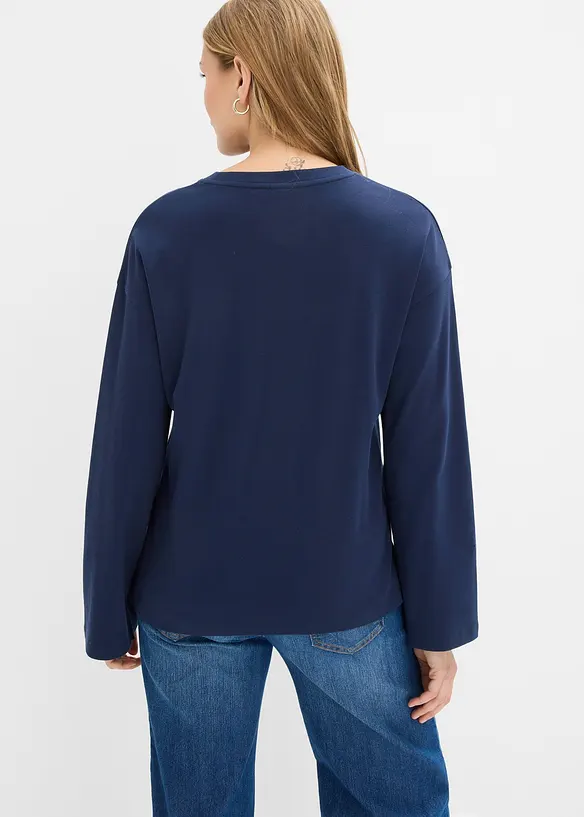 T-shirt manches longues en coton &eacute;pais, bonprix