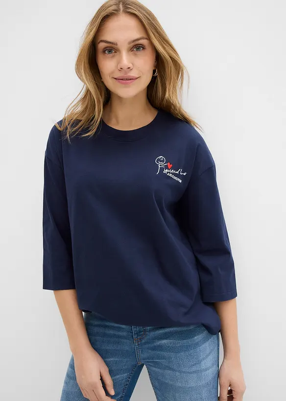 Boxy-Shirt aus reiner Baumwolle, bonprix