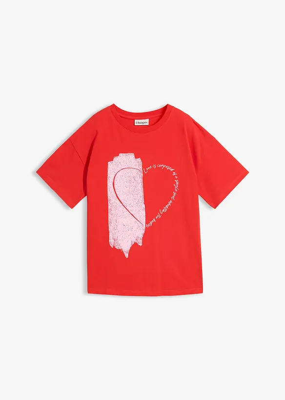 Oversize-Shirt aus elastischem Bio-Baumwoll-Mix, bonprix