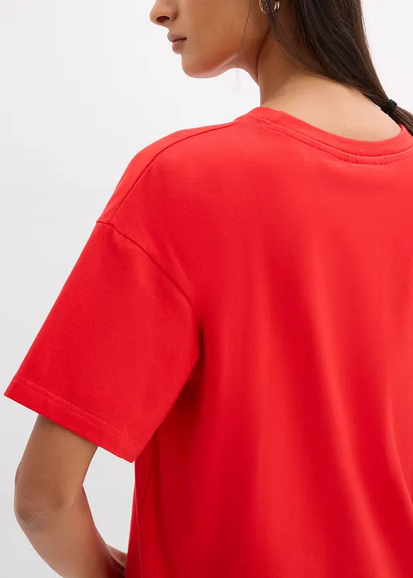 Oversize-Shirt aus elastischem Bio-Baumwoll-Mix, bonprix