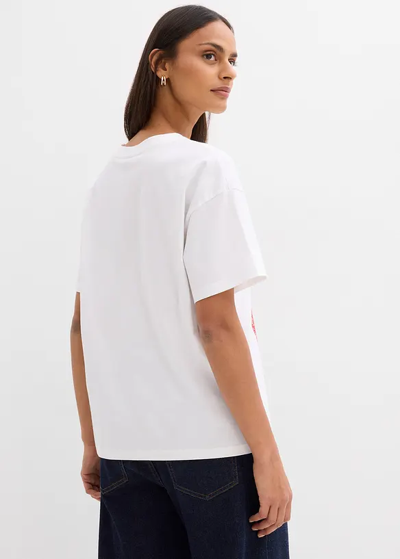 Oversize-Shirt aus elastischem Bio-Baumwoll-Mix, bonprix