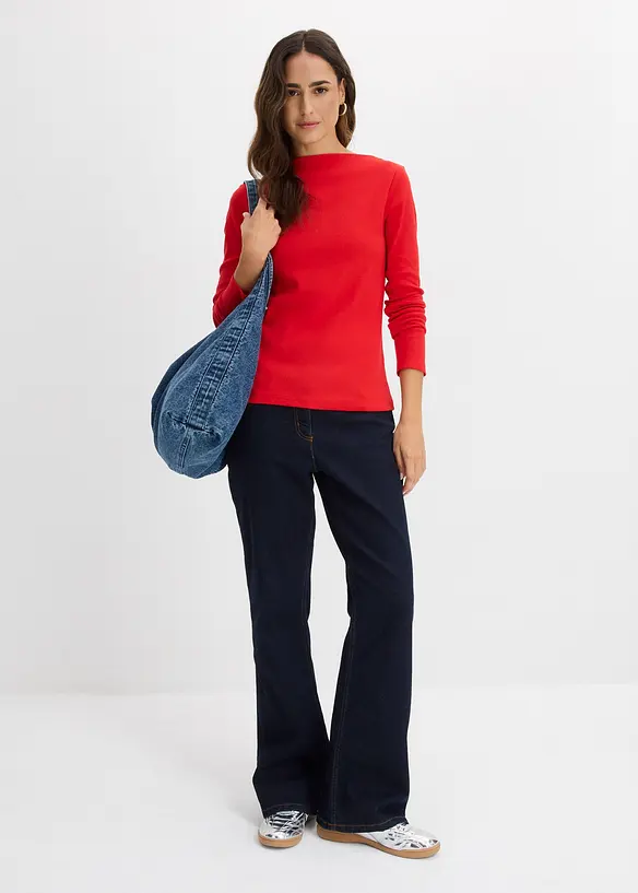 Figurbetontes Rippshirt, bonprix