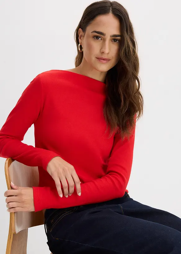 Figurbetontes Rippshirt, bonprix