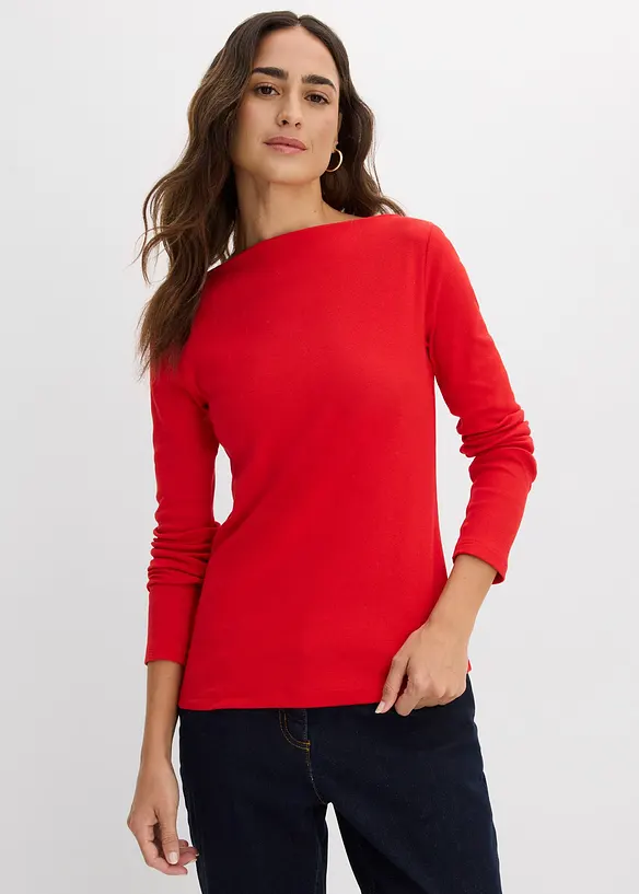 Figurbetontes Rippshirt, bonprix