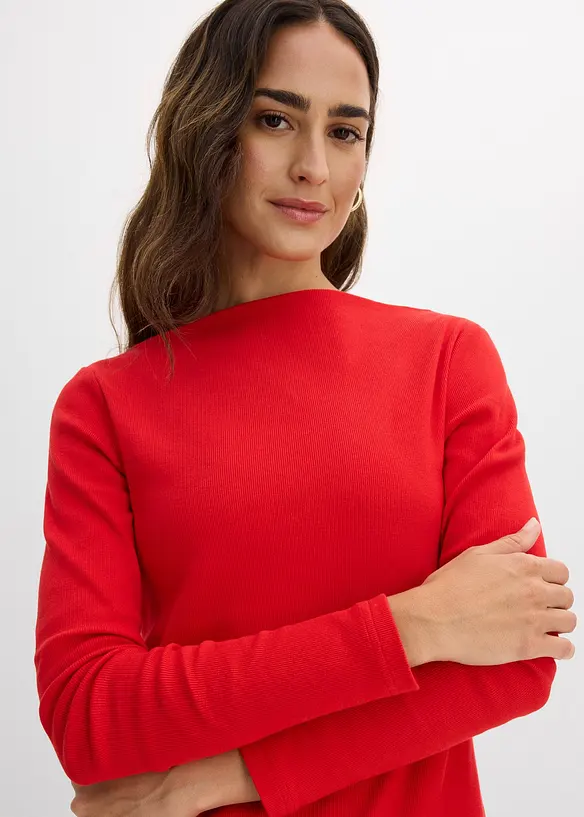 Figurbetontes Rippshirt, bonprix