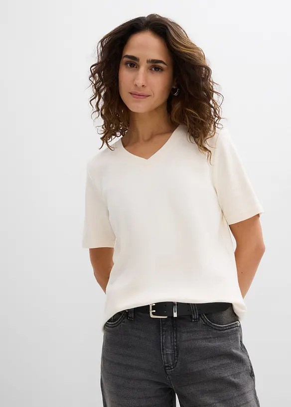 Heavy Jersey Shirt aus reiner Bio-Baumwolle  (2er Pack), bonprix