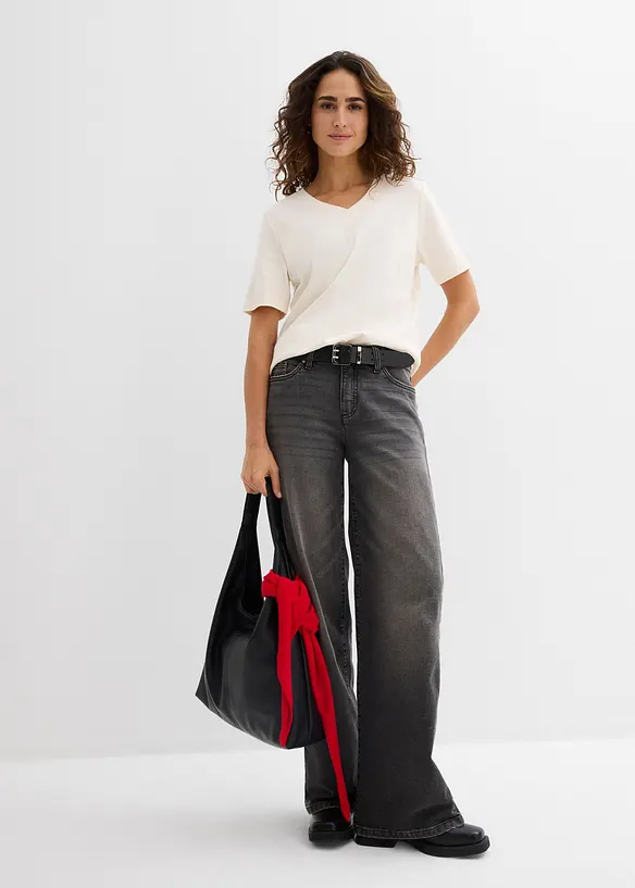 Heavy Jersey Shirt aus reiner Bio-Baumwolle  (2er Pack), bonprix