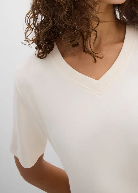 Heavy Jersey Shirt aus reiner Bio-Baumwolle  (2er Pack), bonprix