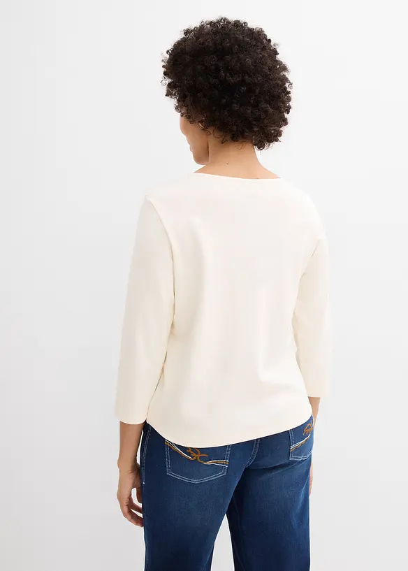 Heavy Jersey 3/4-Arm Shirt aus reiner Bio-Baumwolle, bonprix