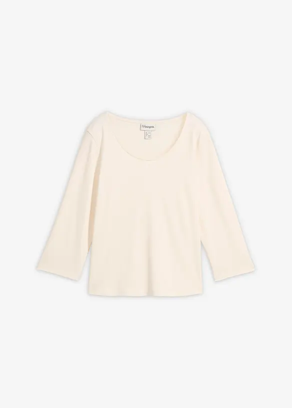 Heavy Jersey 3/4-Arm Shirt aus reiner Bio-Baumwolle, bonprix
