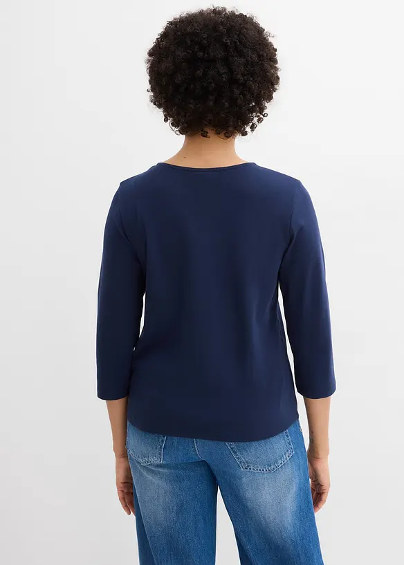 Heavy Jersey 3/4-Arm Shirt aus reiner Bio-Baumwolle, bonprix