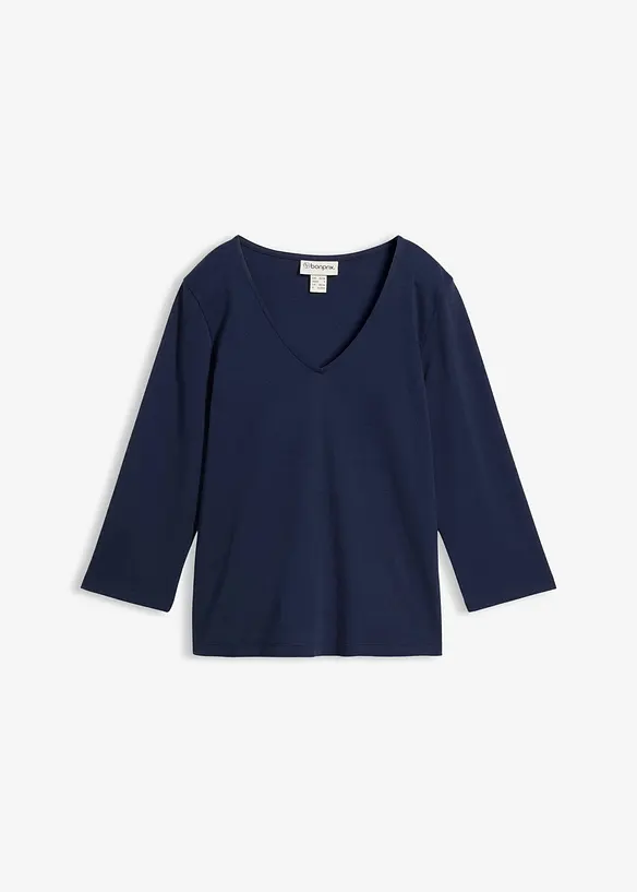 Heavy Jersey 3/4-Arm Shirt aus reiner Bio-Baumwolle, bonprix