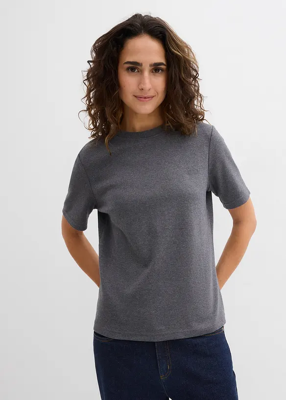 Heavy Jersey Shirt aus reiner Bio-Baumwolle (2er Pack), bonprix