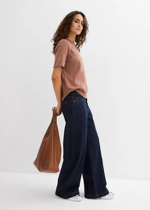 Heavy Jersey Shirt aus reiner Bio-Baumwolle (2er Pack), bonprix