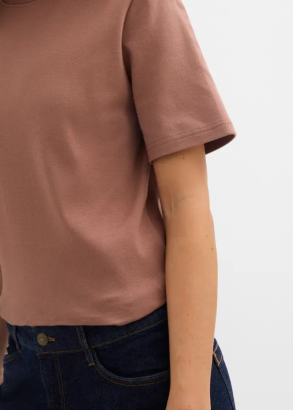 Heavy Jersey Shirt aus reiner Bio-Baumwolle (2er Pack), bonprix