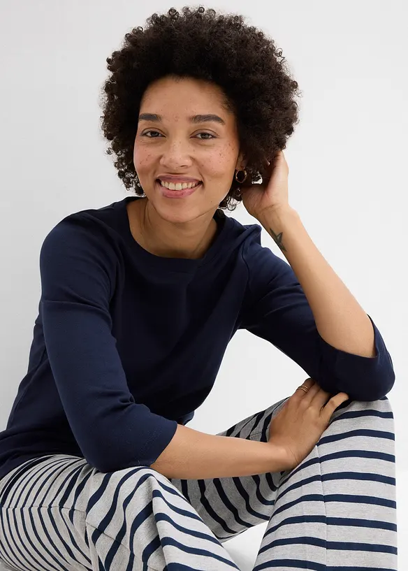 Heavy Jersey Shirt mit Bio-Baumwolle (3er Pack), bonprix