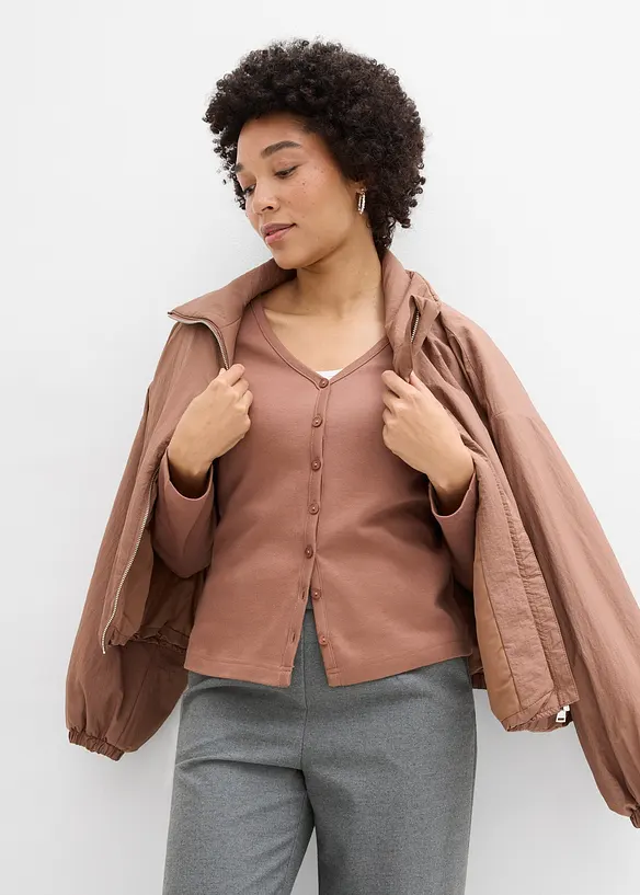 Gilet en jersey &eacute;pais 100% coton, bonprix