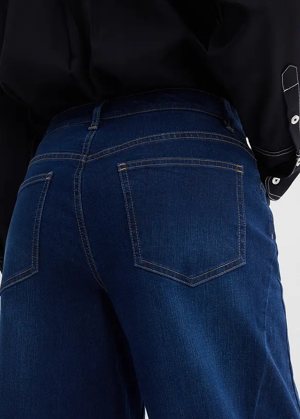 Barrel-Jeans, Mid Waist, Bio-Baumwolle, bonprix