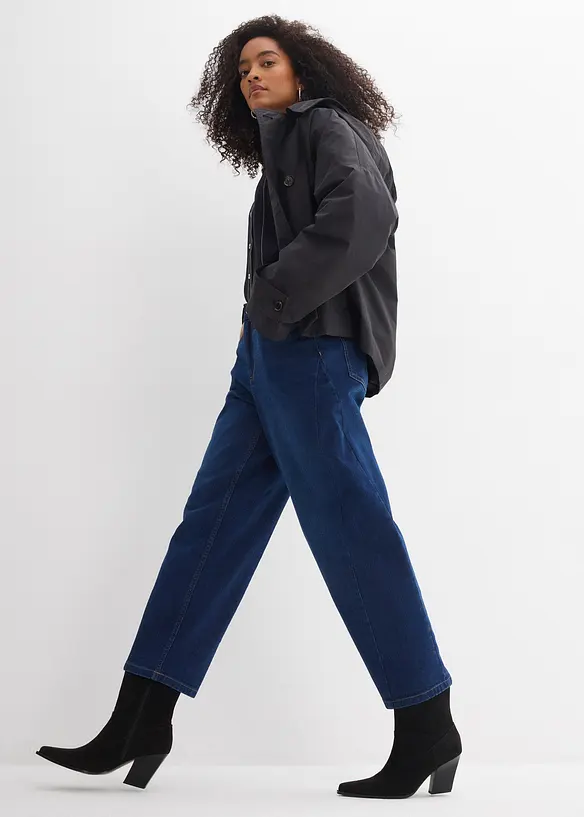 Barrel-Jeans, Mid Waist, Bio-Baumwolle, bonprix