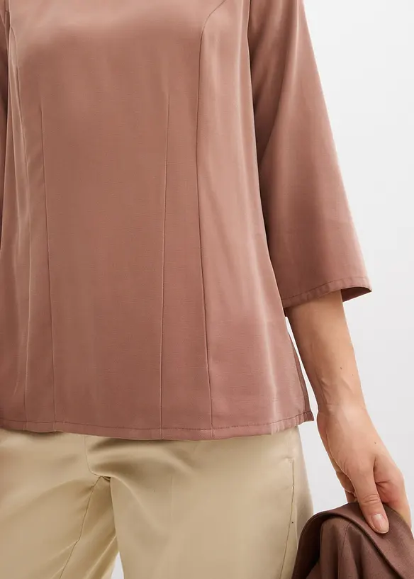 Blusenshirt aus flie&szlig;endem Viskose-Mix, bonprix