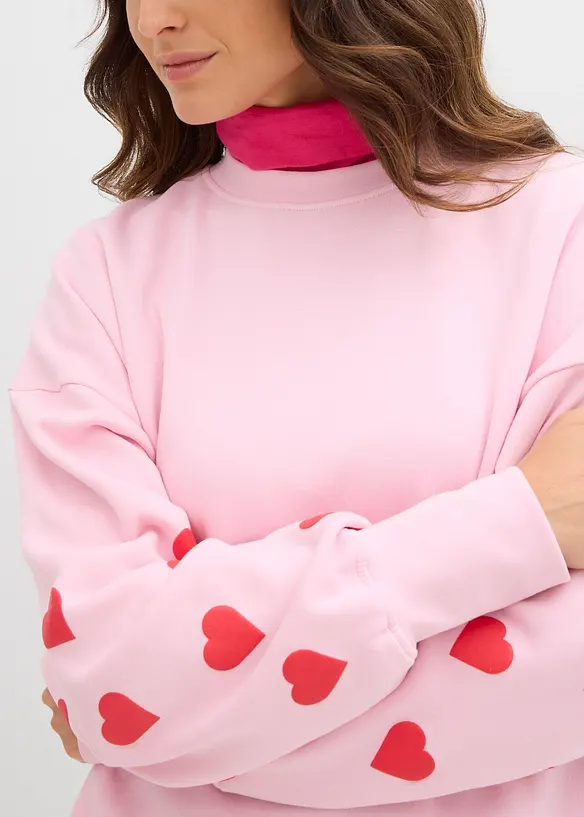 Sweat-shirt en coton m&eacute;lang&eacute;, bonprix