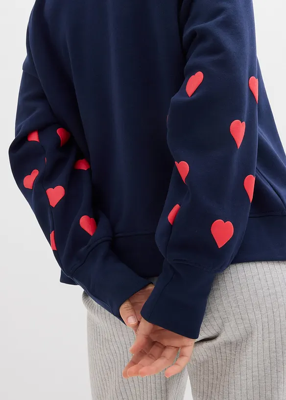 Sweat-shirt en coton m&eacute;lang&eacute;, bonprix