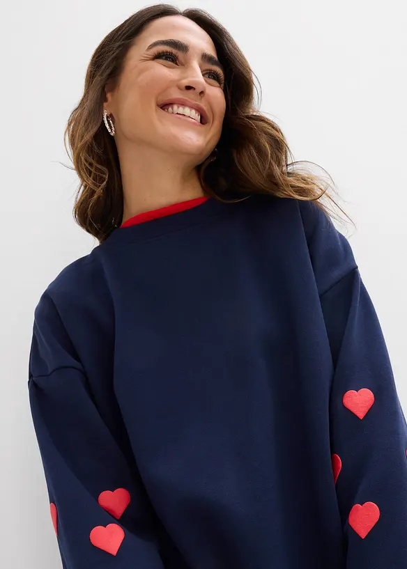 Sweat-shirt en coton m&eacute;lang&eacute;, bonprix