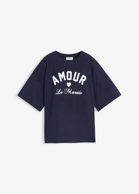 T-Shirt aus elastischem Bio-Baumwoll-Mix, bonprix