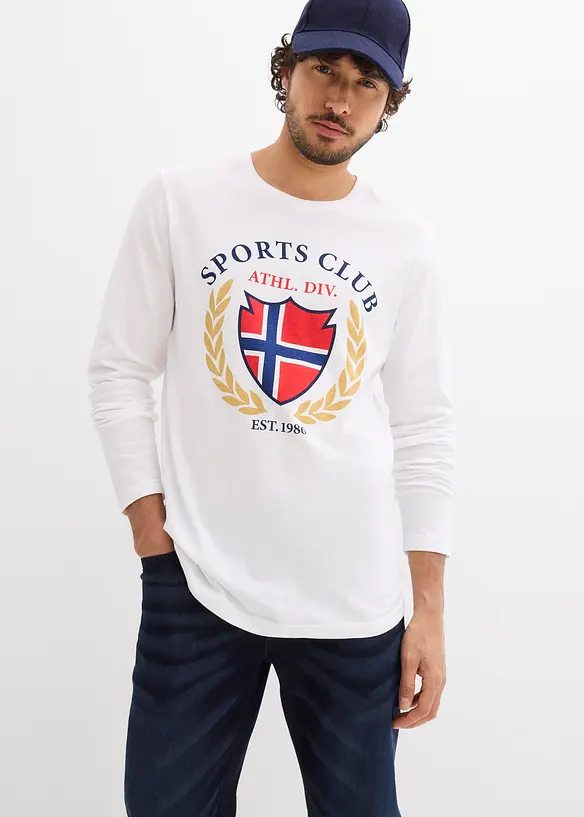 T-shirt manches longues 100% coton, bonprix