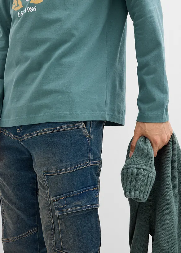 T-shirt manches longues 100% coton, bonprix