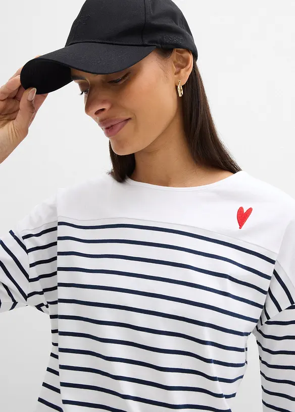 Langarmshirt aus reiner Bio-Baumwolle, bonprix