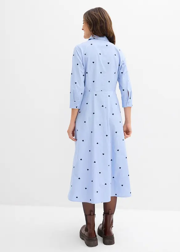 Hemdblusenkleid aus reiner Bio-Baumwolle, bonprix