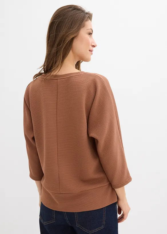 Sweat en mati&egrave;re textur&eacute;e, bonprix