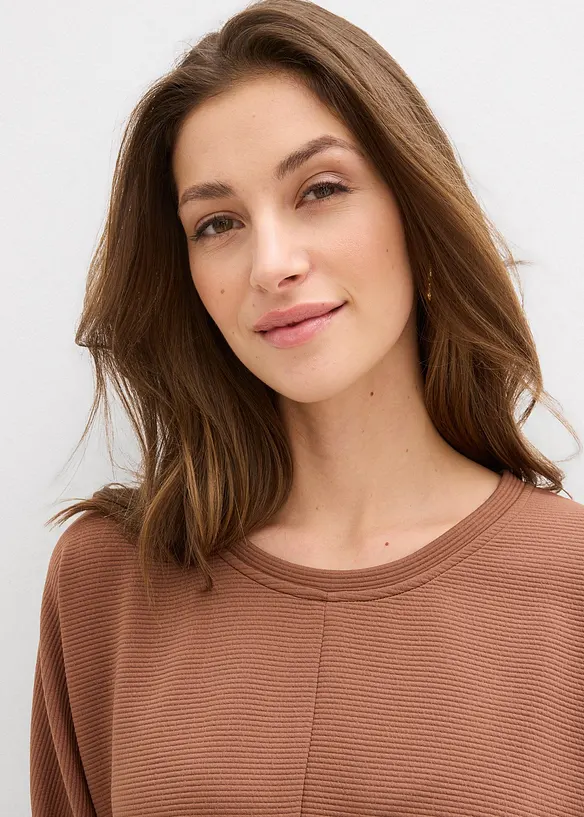 Sweat en mati&egrave;re textur&eacute;e, bonprix