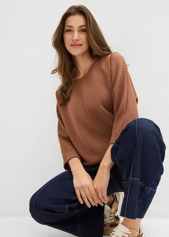 Sweat en mati&egrave;re textur&eacute;e, bonprix