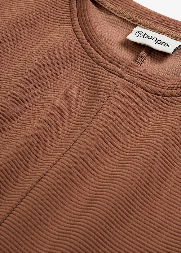 Sweat en mati&egrave;re textur&eacute;e, bonprix