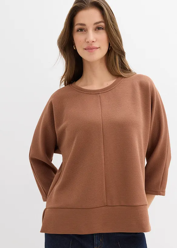 Sweat en mati&egrave;re textur&eacute;e, bonprix